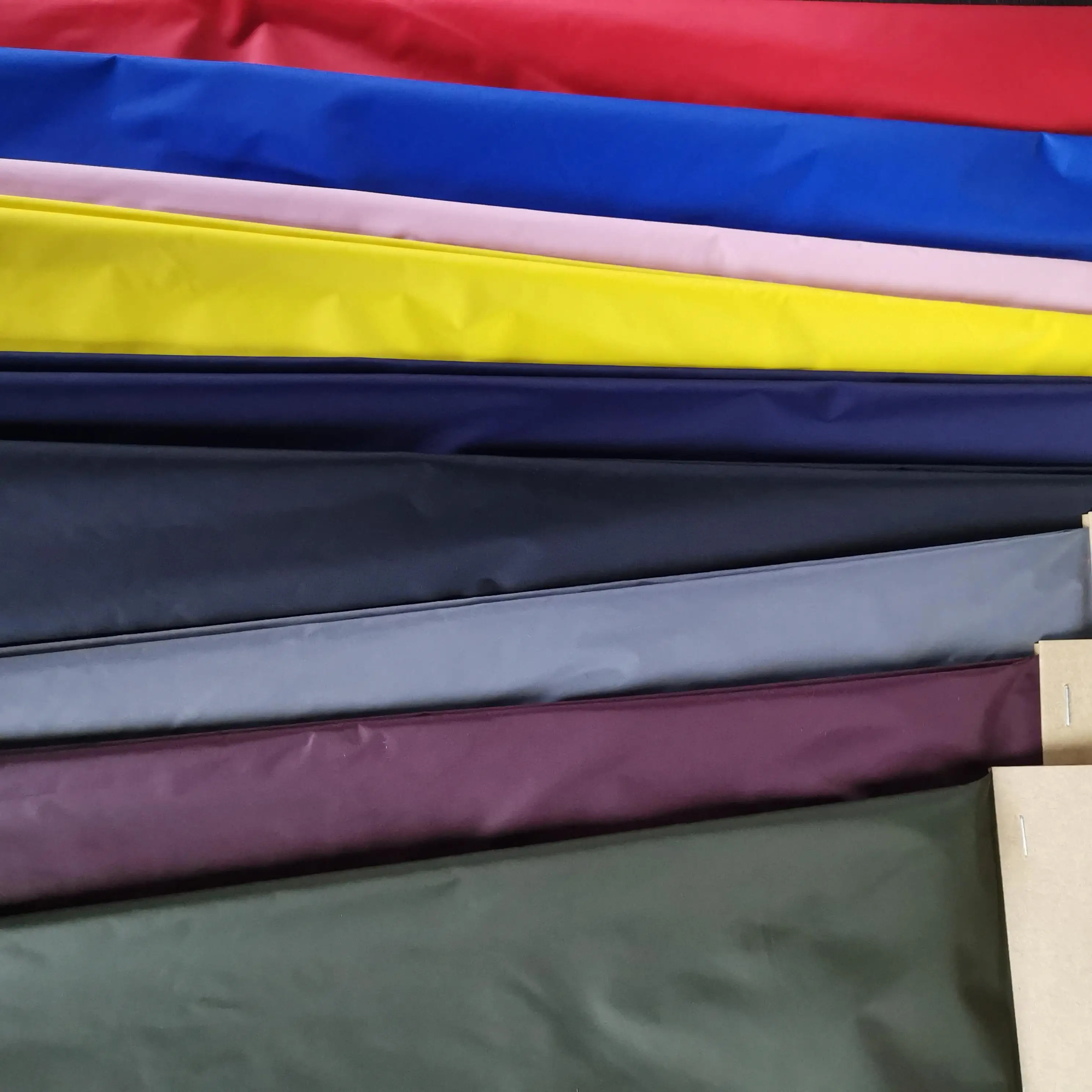 Multi color plain 400t nylon environmental protection yarn denier polyester fabric/down proof lining fabric
