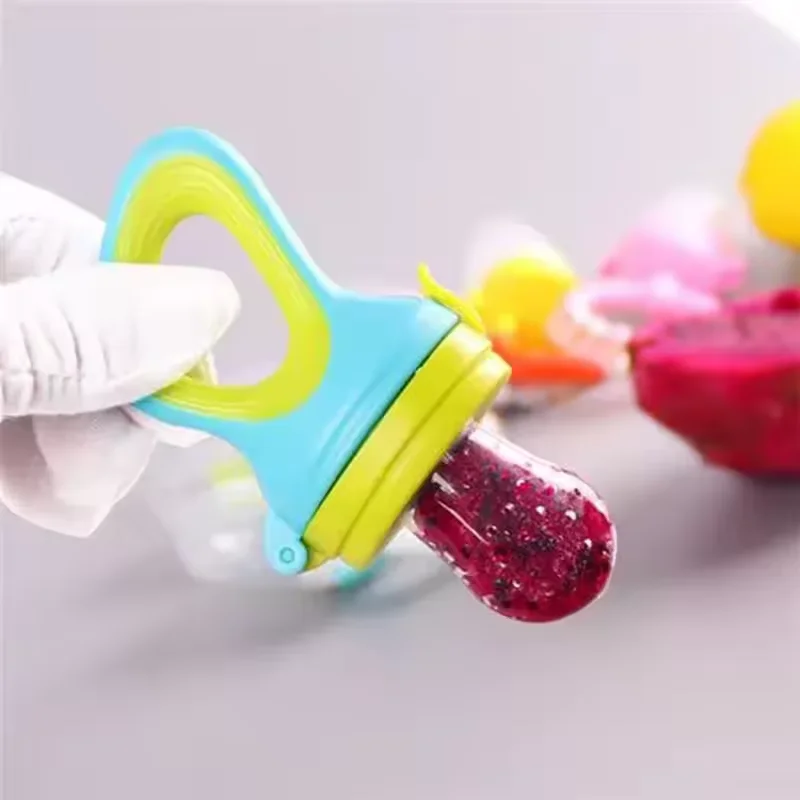 Baby Food Feeder Pacifier Fruit Pacifier Squeeze Station Baby Food Maker Dispensing Spoon Teething Toys