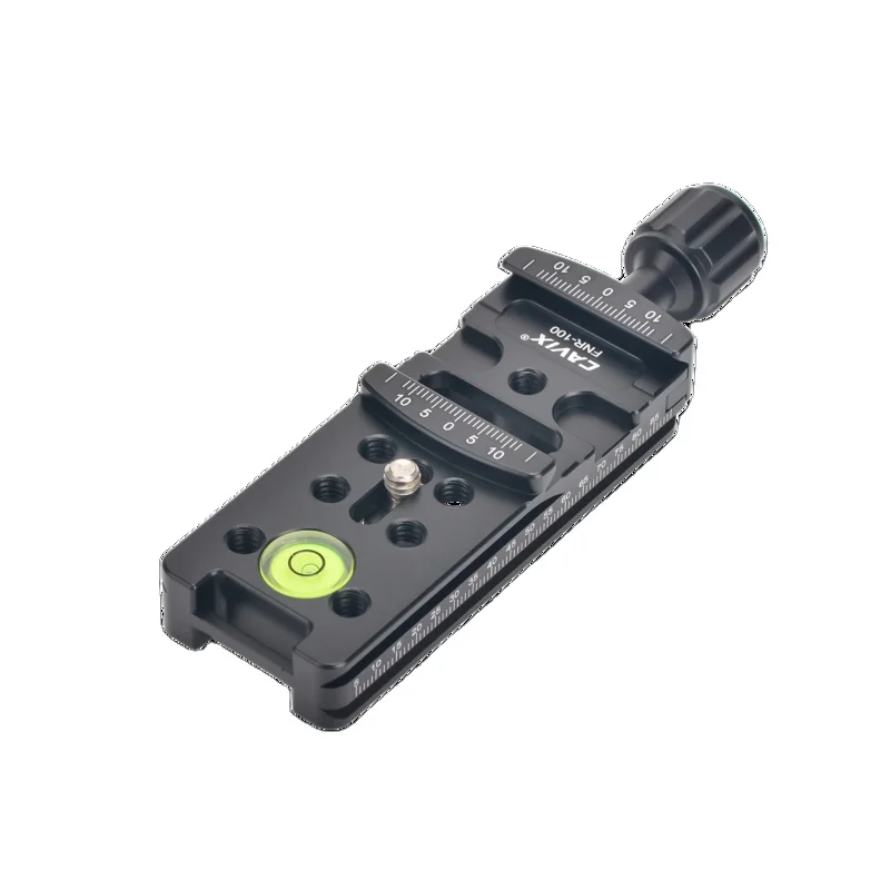 Cavix Multi-purpose Quick Release Plate Clamp 100mm Rail Nodal Slide Clamp Rail For Panorama Macro Arca