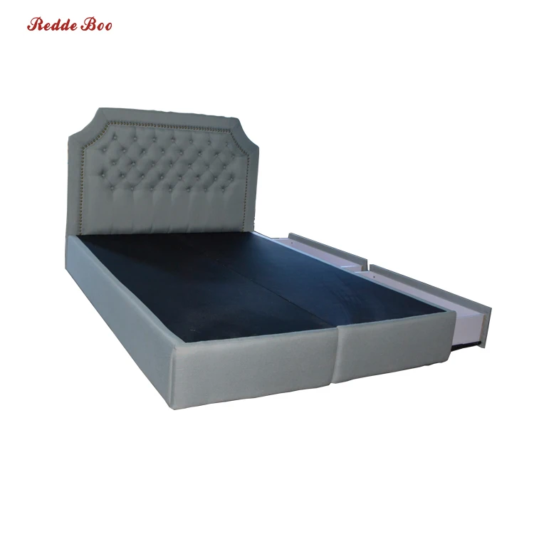 
European Style modern double bed fabric wooden bed frame with storage from bed factory B1010 