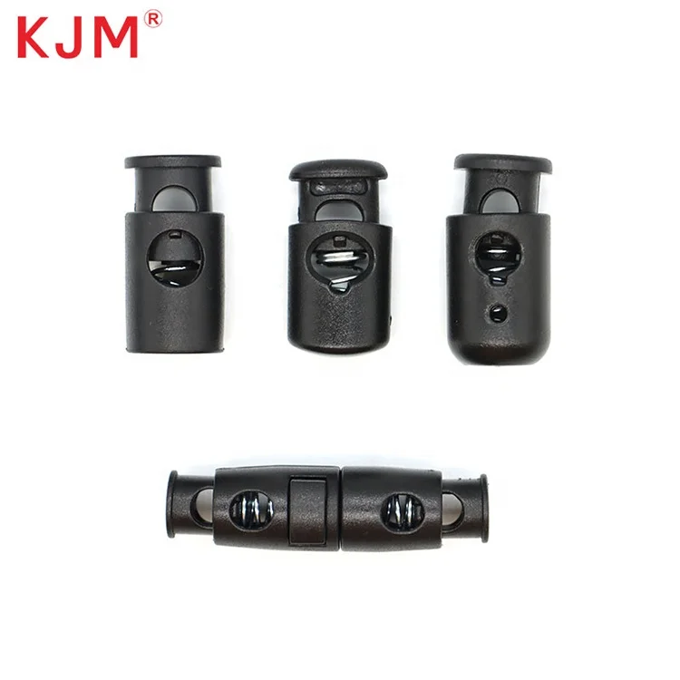 Factory directly wholesale cord lock plastic stopper garment cord lock with spring
