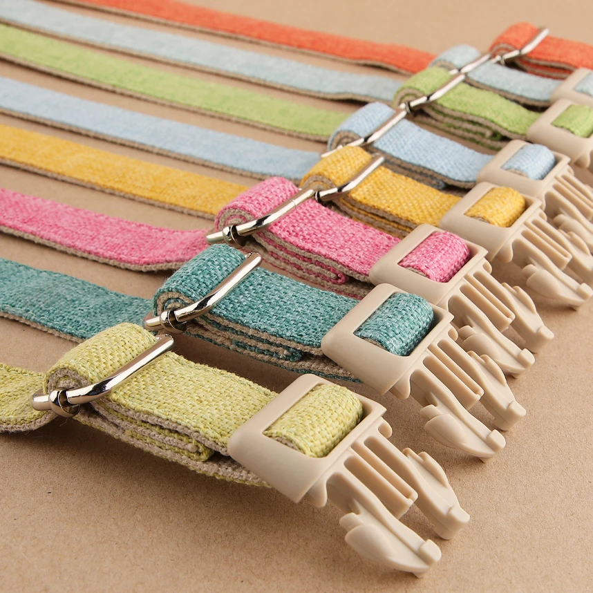 Wholesale Pet Supplier Dog Collars Matching Leash Available Double Layer Quality Professional Custom Hemp Usa RIBBONS Solid