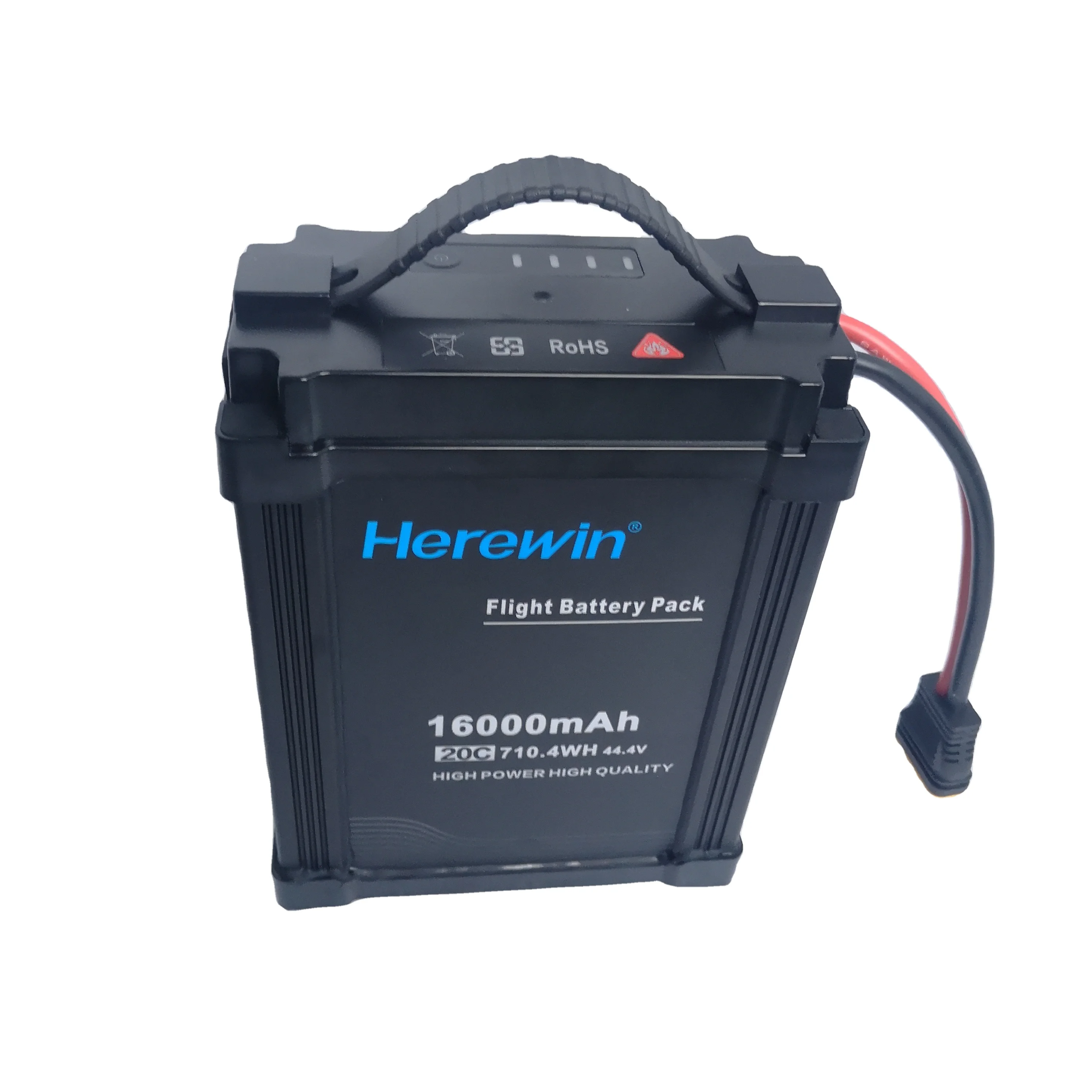 Herewin lifepo4 rechargeable batteries pack 16000mAh 44.4V 20C 12series intelligent Li-ion cell battery for quadcopter drone