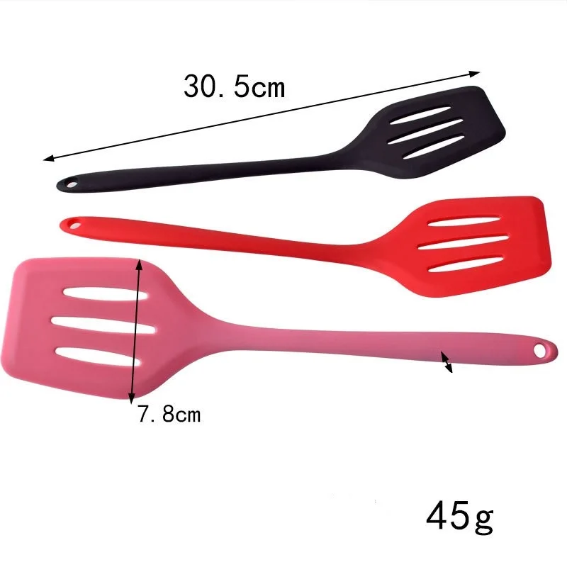 Silicone Frying Spatula Leakage Non Stick SpatulaFried Shovel Kitchen Tool Silicone Leakage Shovel