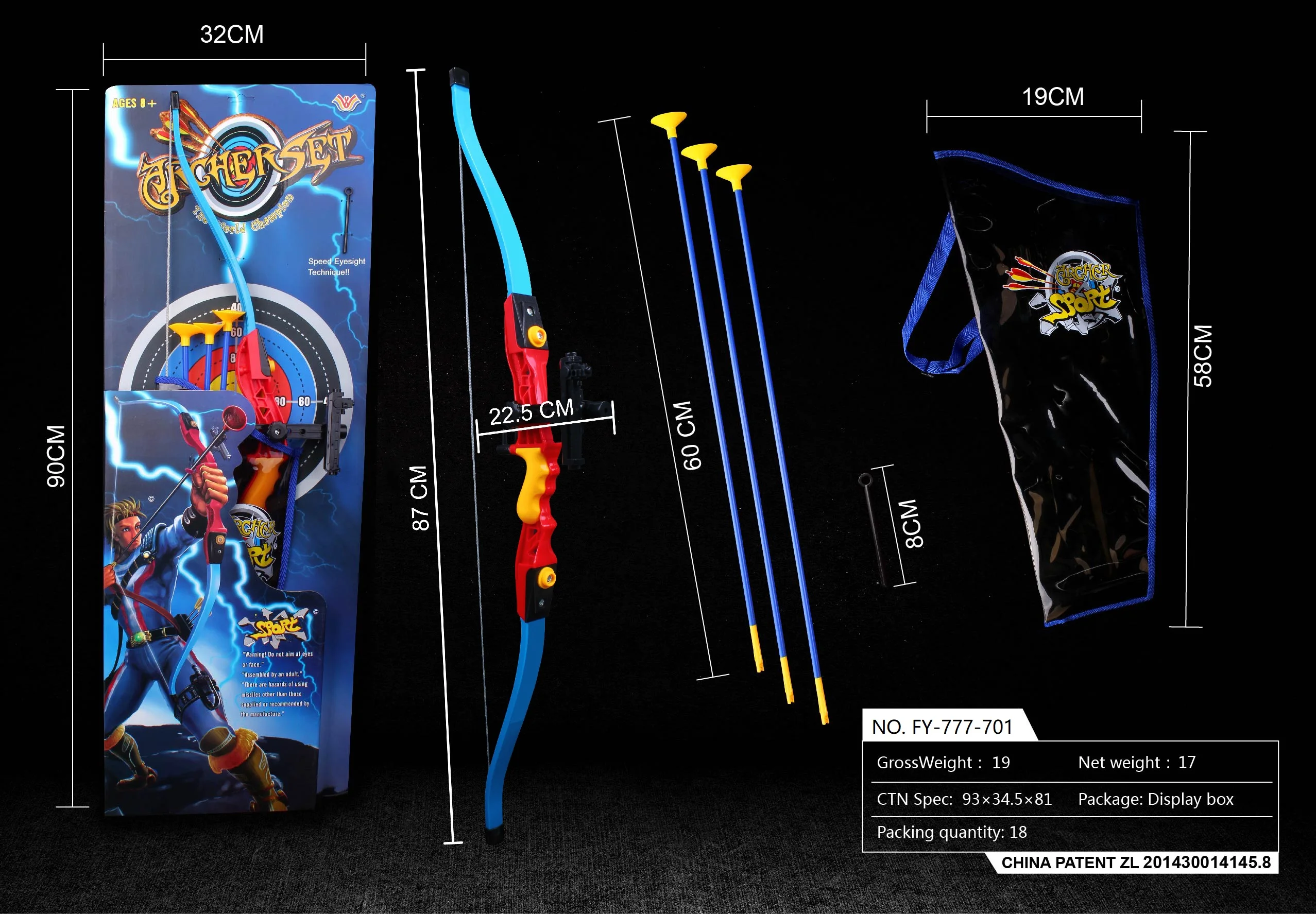 60cm Long Arrow Outdoor Toy Arrows EVA Foam Archery Supplies Targets Shoots Darts Bow Set for Kids Hunting Slingshot Arrow Gun