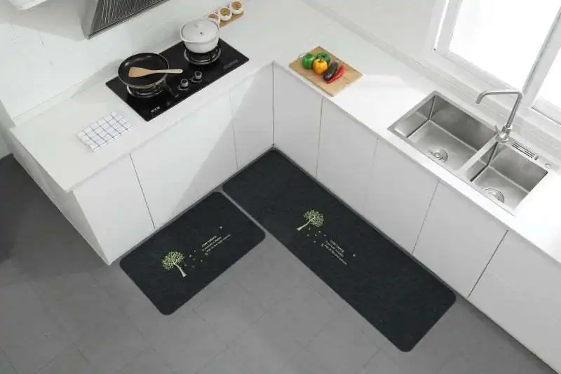 Non Slip Kitchen Mat 2 Pcs Set Waterproof Kitchen Floor Mat Set Home Floor Rug Doormat