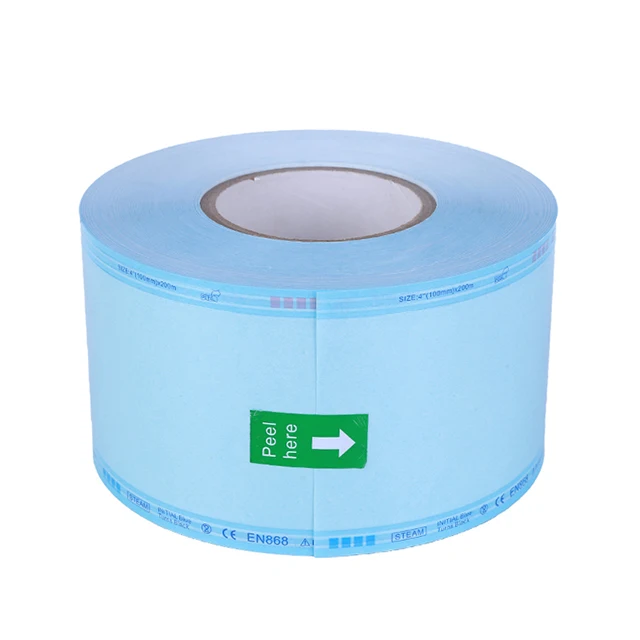 Heat Sealing Transparent Film Disinfection Dialysis Paper Sterilization Roll Pouch