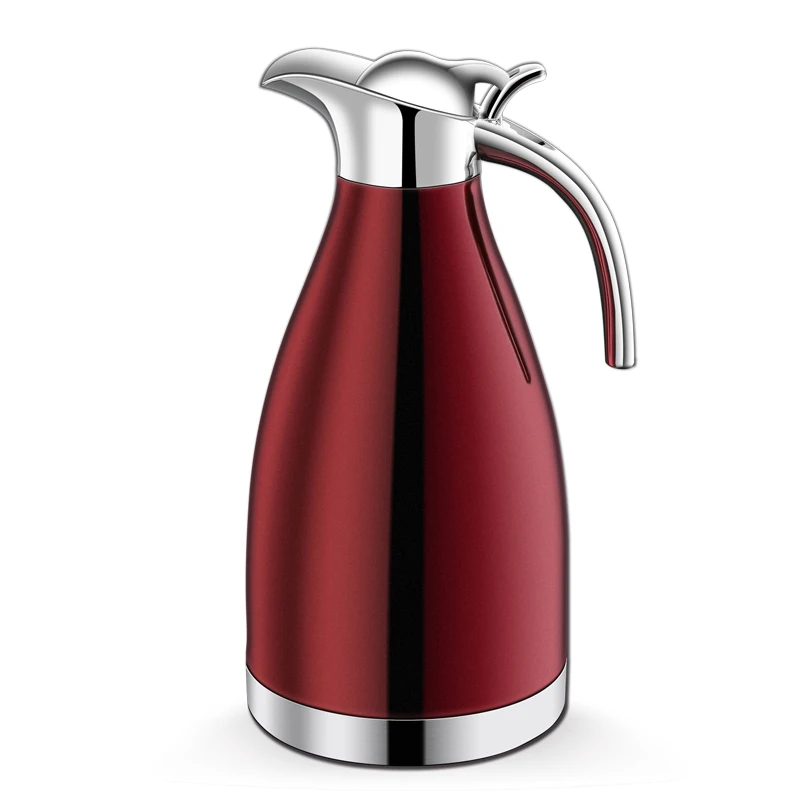 Custom Logo Thermal Coffee Carafe Double Wall Insulated Stainless Steel Vacuum Thermos Kettle Tea Coffee Pot