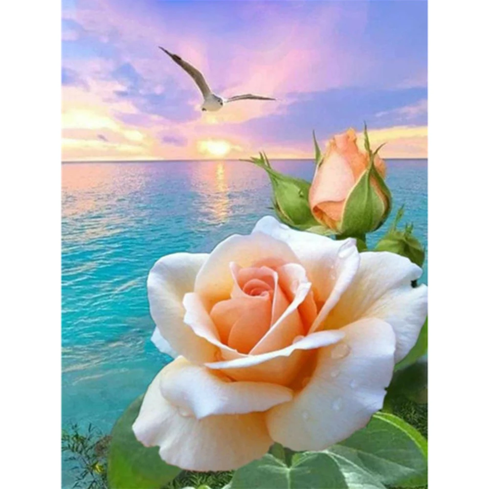 Wholesale Sunflower Full Diamond Drill Painting 5D Diy Colorful Flower painting Home Decor