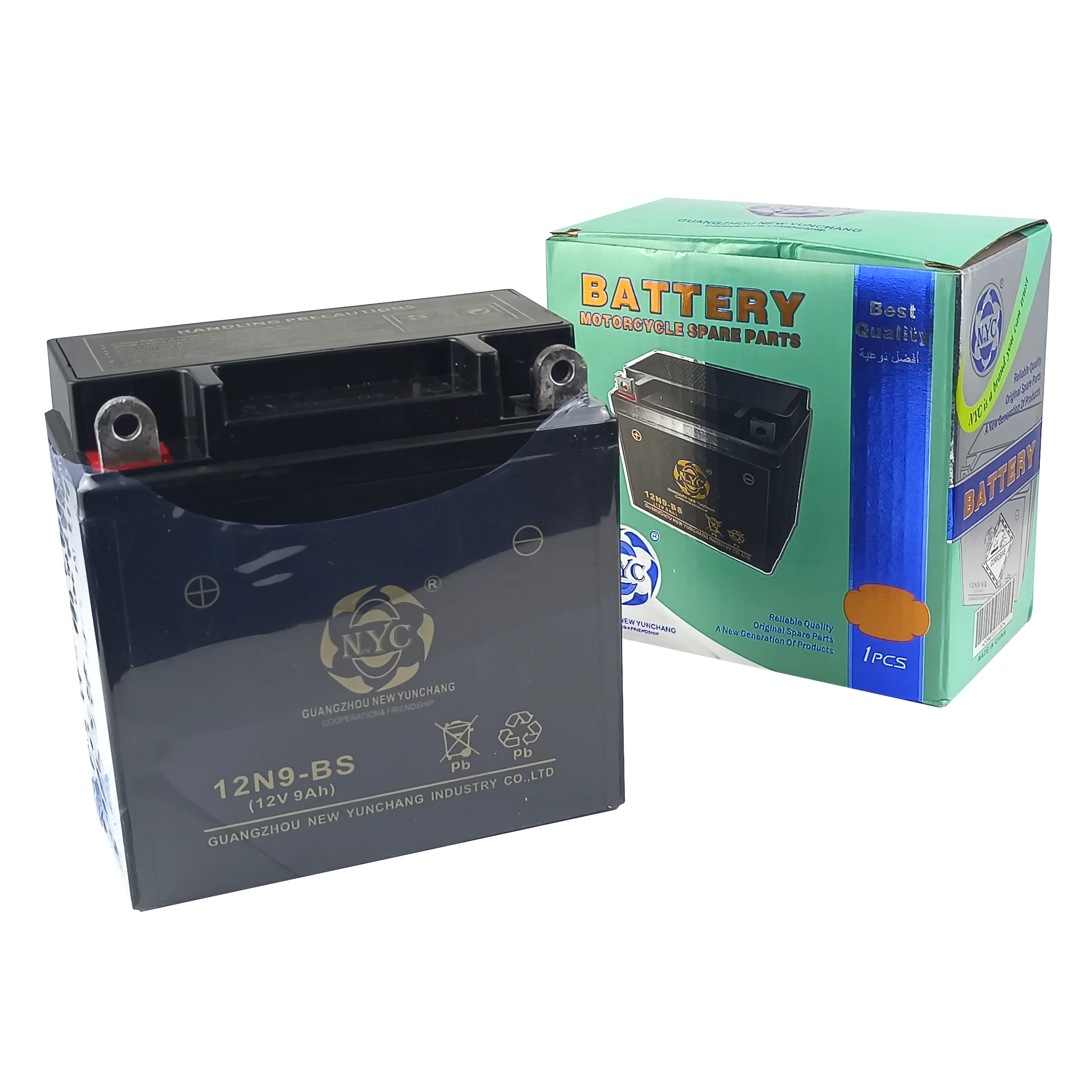 OEM High Performance 12V Removable 12N9 Motorcycle Battery