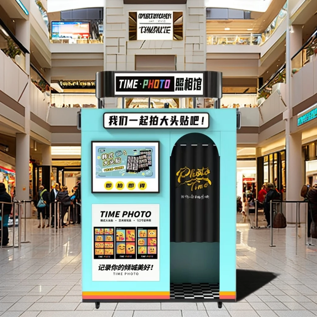 Malaysia Self-Service Instant Print Photo Booth Machine with Touch Screen Compatible with SLR Cameras iPads Mirror Magazine