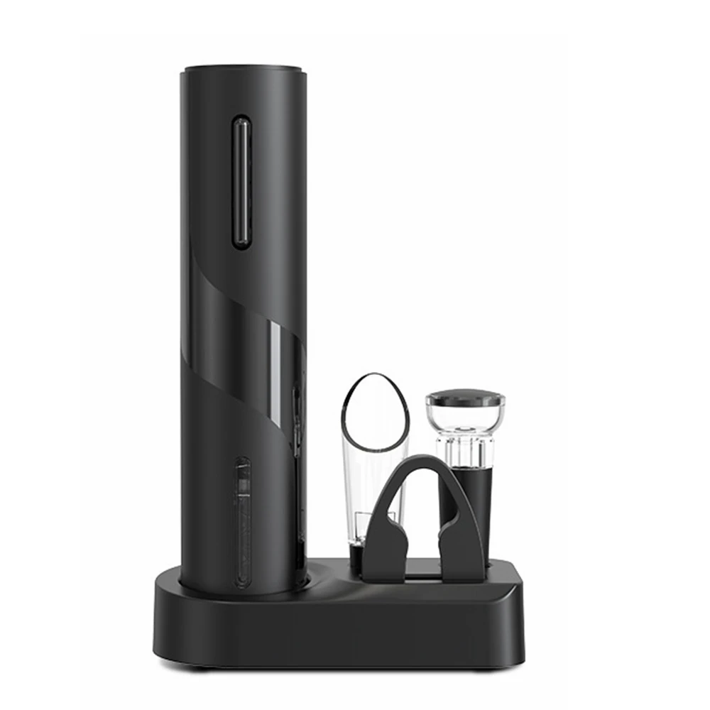 Custom logo Aluminium Alloy Food grade materials Charging Electric red wine bottle opener Gift Set