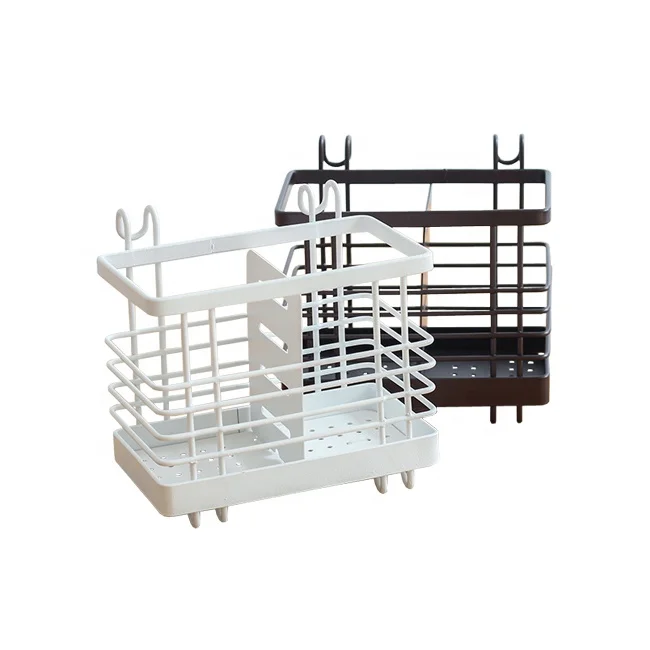 Hanging Metal Mesh Utensil Drying Rack Draining Basket for Chopsticks Spoon Fork Knife Holder