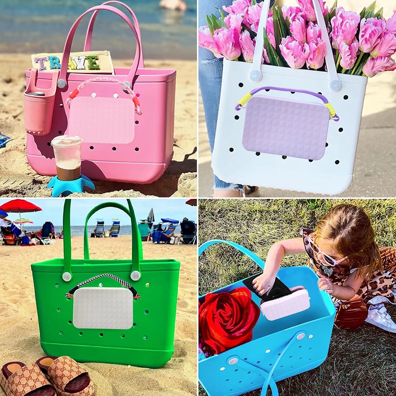 Silicone Phone Holder for Bogg Bag, Soft Silicone Insert Wallet Charm Bogg Bags Beach Accessories