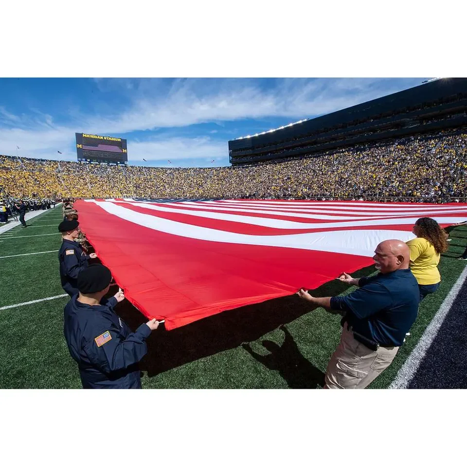 Professional Large Screen Printed Custom Big Flags Stadium Sport Event Advertising Giant Flag Banner