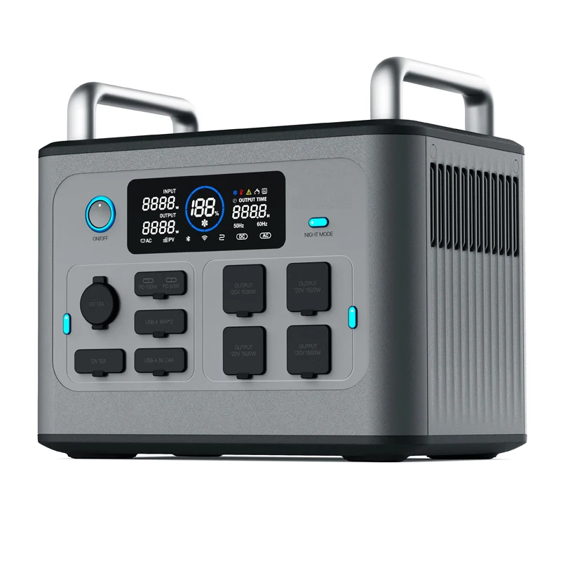1500W Lithium Battery Home Solar Power station Portable Solar Generator Panel Sets Power Station for Emergency Backup Power