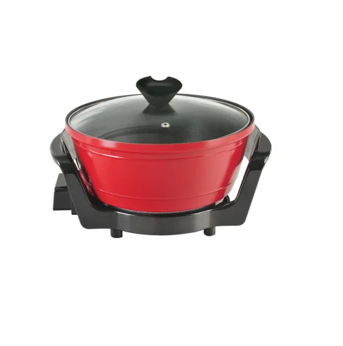 26 см электрическая сковорода круглый горшок пиццы легко чистится Сковорода-гриль electric appliance термостат контроллер