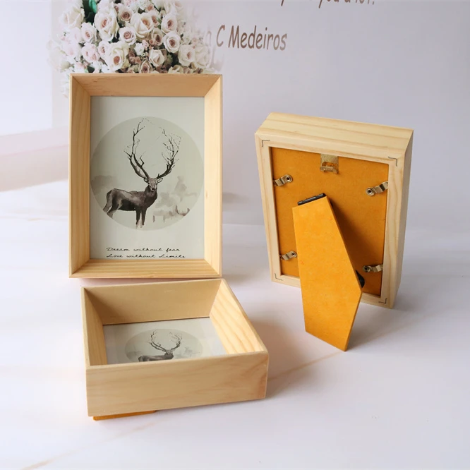 Wholesale Customized Rustic Wall Picture Sets Antique Handmade Funia Wooden Photo Frame