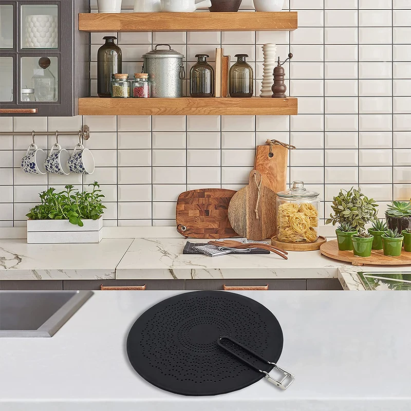 Top Seller Silicone Splatter Screen for Frying Pan Grease Splatter Guard with Folding Handle Grease Splatter Screen for Cooking