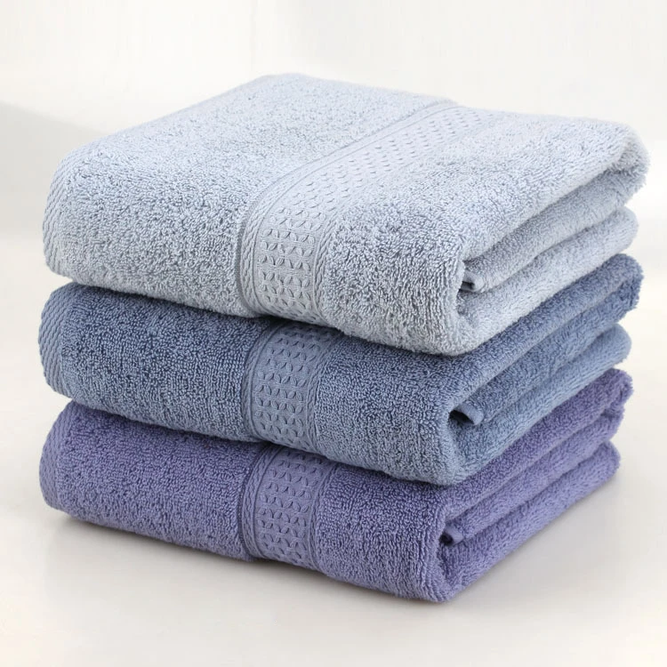 
Темно-синее банное полотенце из органического хлопка King size 