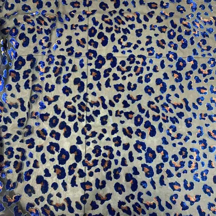 OEM ODM floral love heart Leopard velvet polyester silk velour animal print fabric