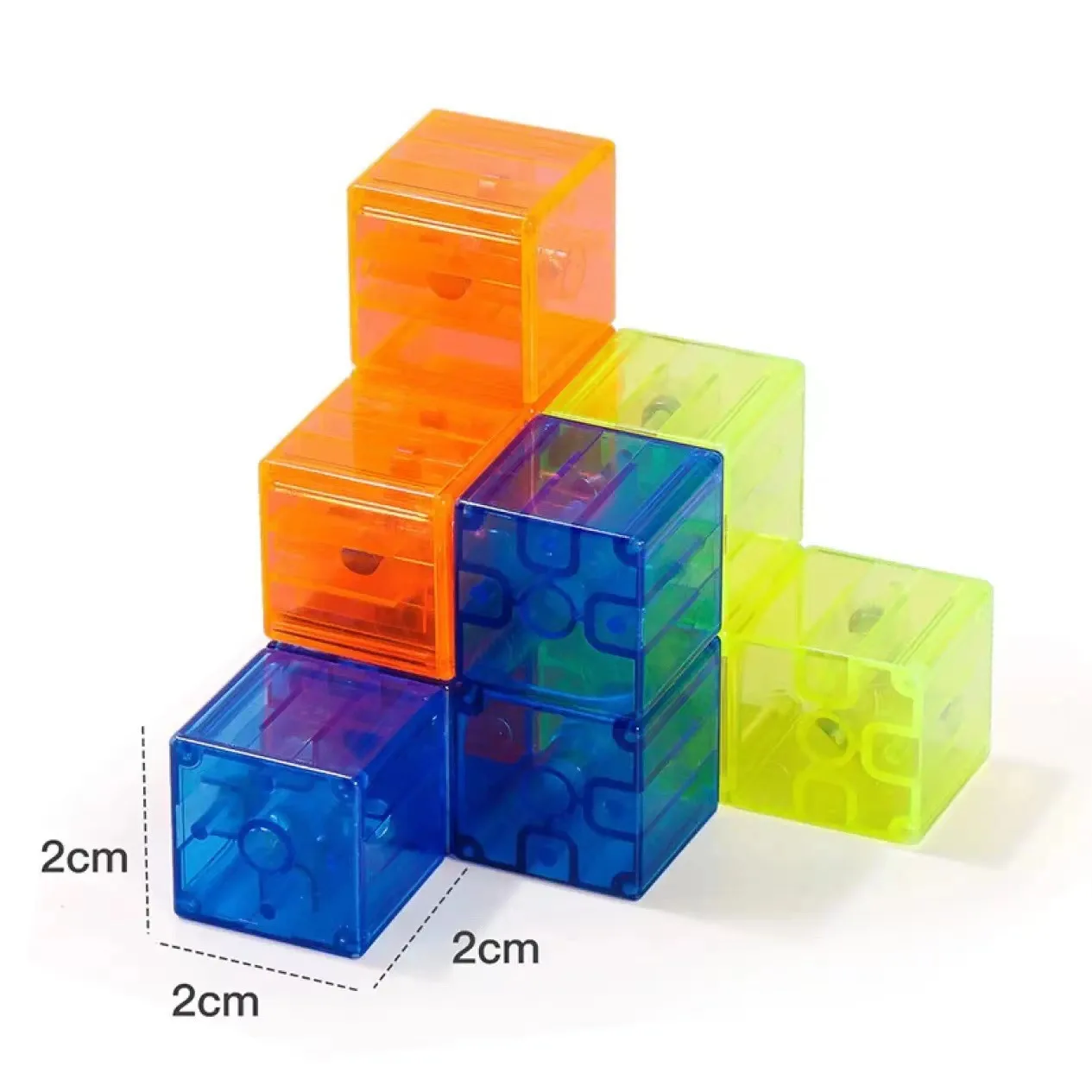 7 Multi Shapes Magnet Toys Magnetic Plastic cubes 3D Puzzle Set Magic Cubes for Kids