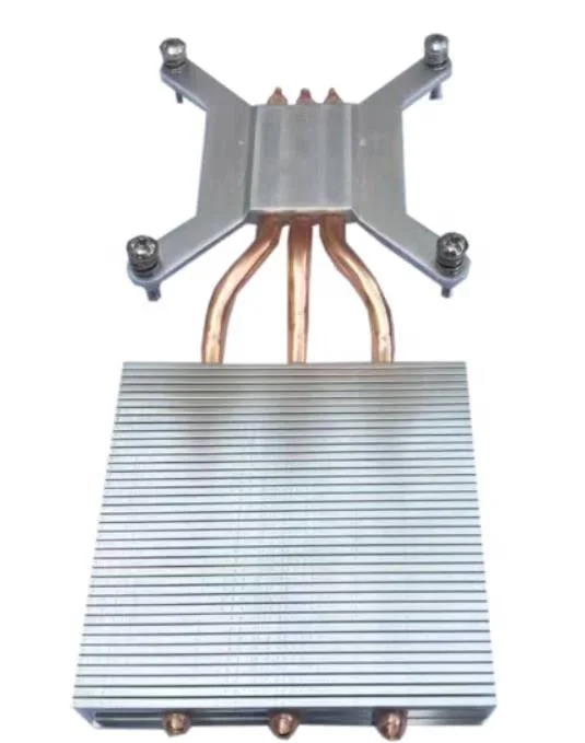 Customized high quality CPU Heat Sink  Aluminum Heat Pipes And Copper Skived Fin Soldering Heat Sink