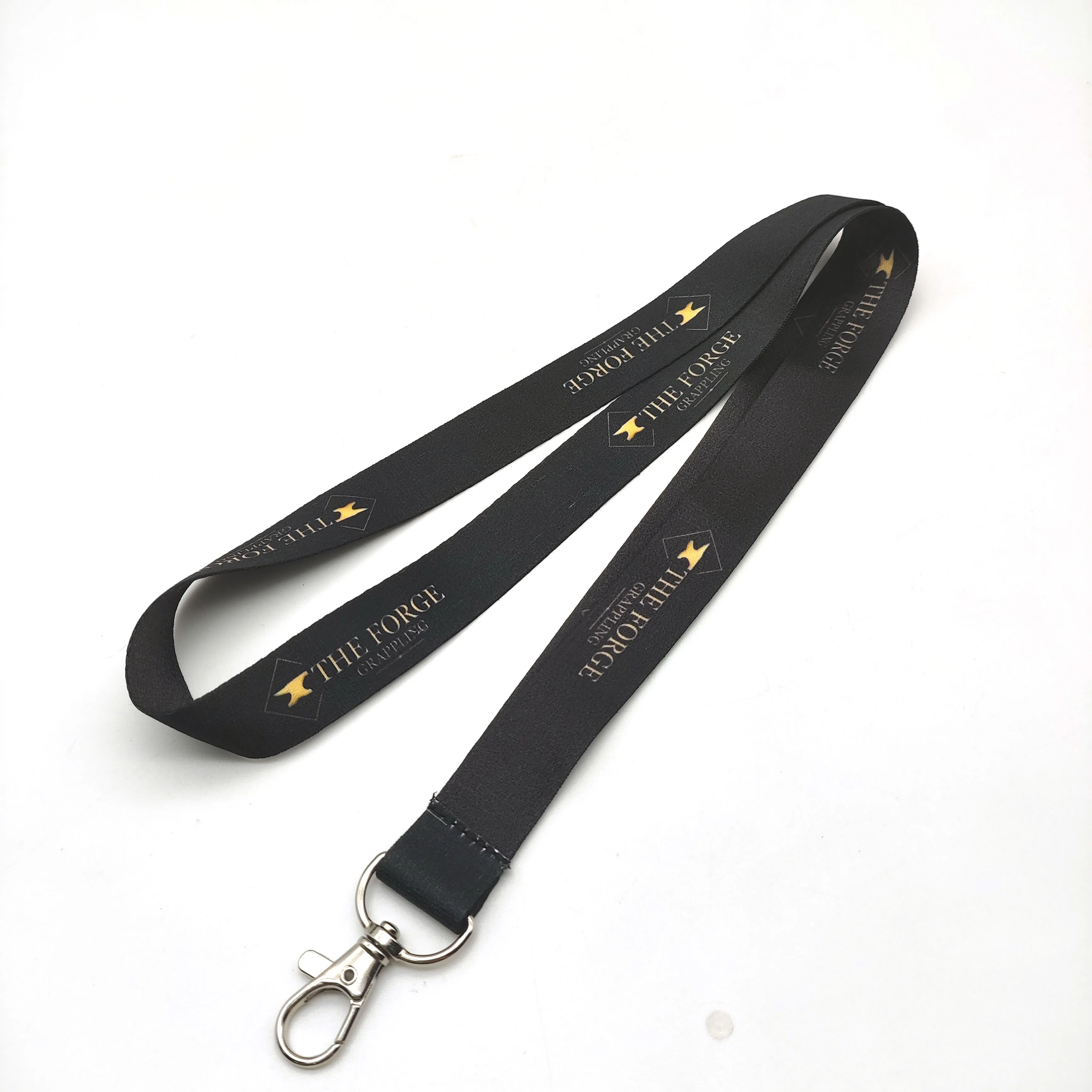 Custom printed logo college lanyards with sliver hook for factory wholesale