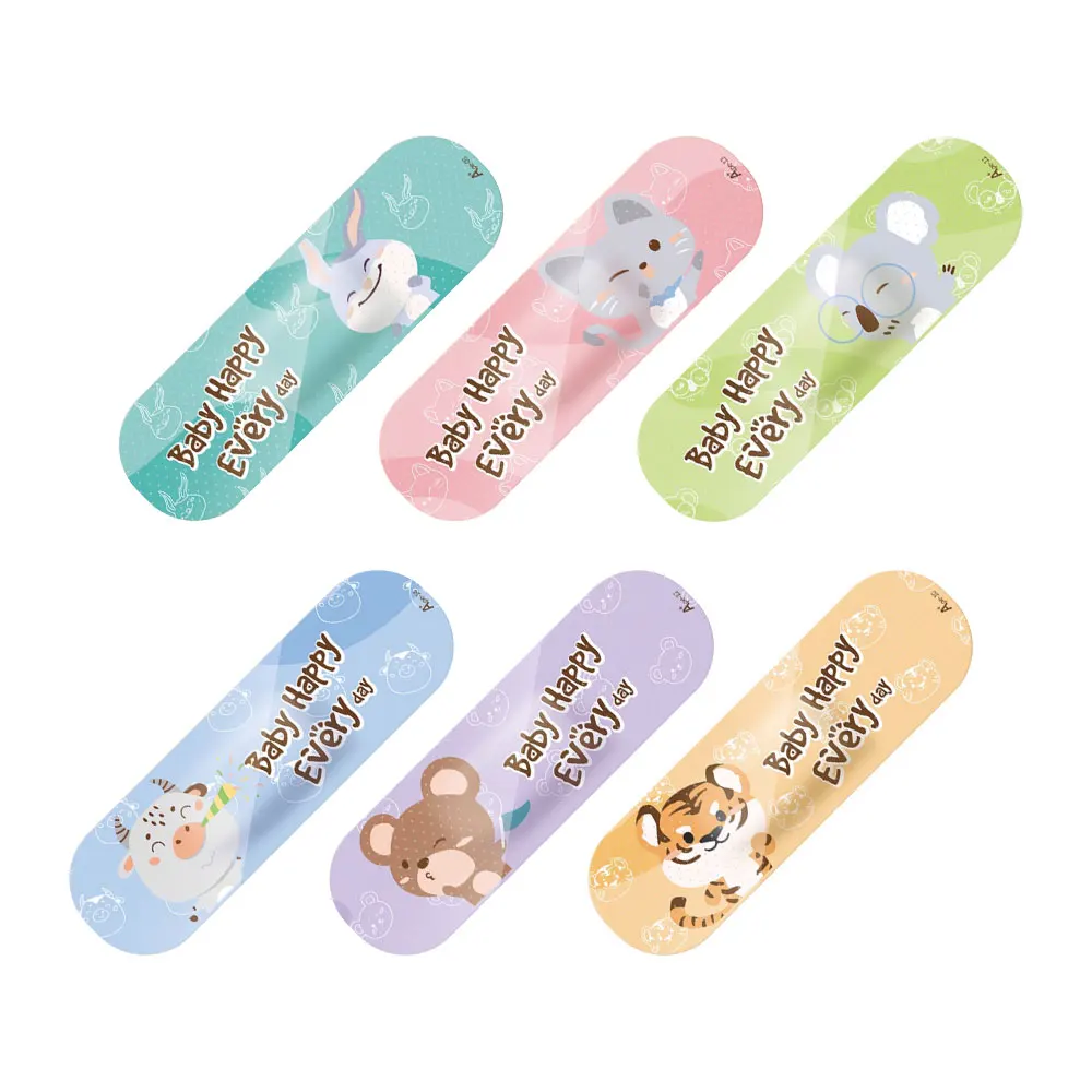Hynaut customized PE Customized Band-aid Cartoon Wound Plaster printing cute fabric adhesive band aid plaster wound