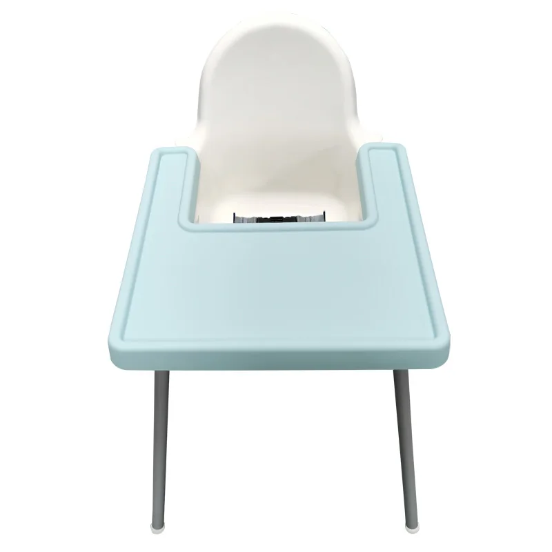 
Customized Logo and color Baby Dining Placemat Full Cover Baby Silicone High Chair Tray Mat 
