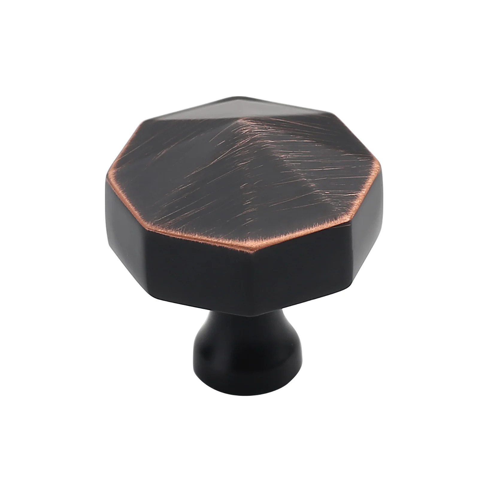 American Style Single Hole Hexagon Simple Cabinet Drawer Nordic Gold Zinc Alloy Wardrobe Door Knob 1478