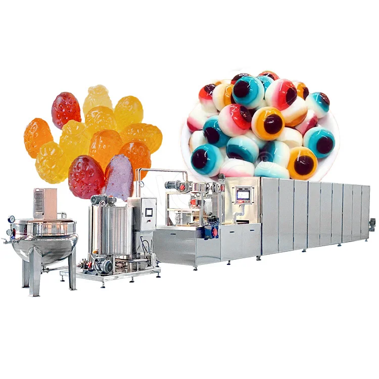 HNOC Sugar Plant 3D Soft Hard Candy Jelly Production Line Center Fill Gummy Candy Make Machine