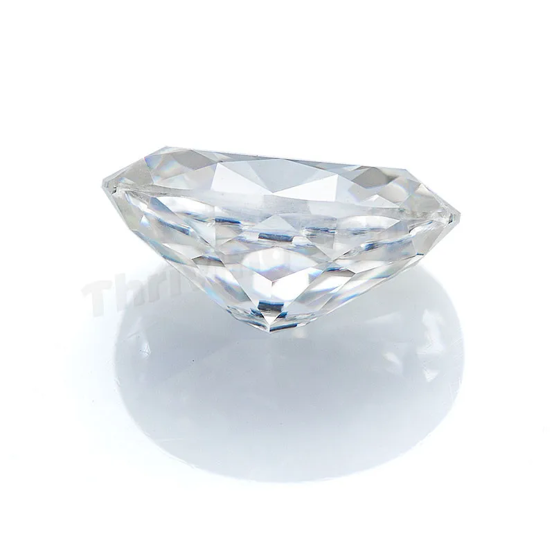 Thriving Gems Synthetic Gemstone Lab Created Diamond Unique Oval Moissanite DEF