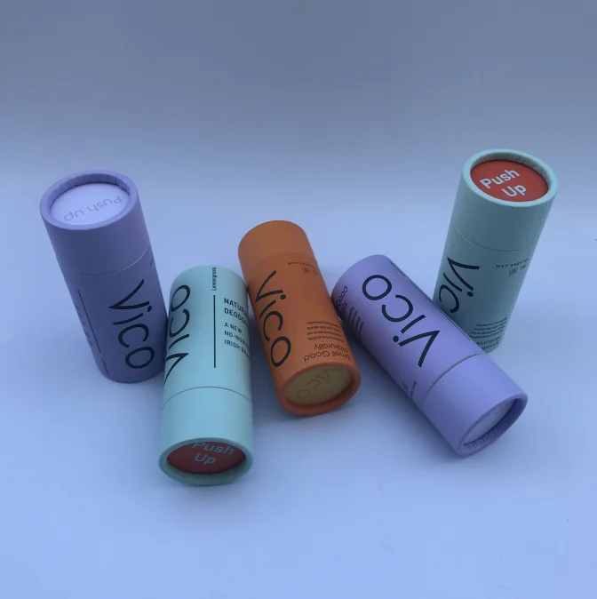 100% biodegradable Round Essential Oil Paper Packaging kraft Cardboard Cosmetic Cylinder Tube Box