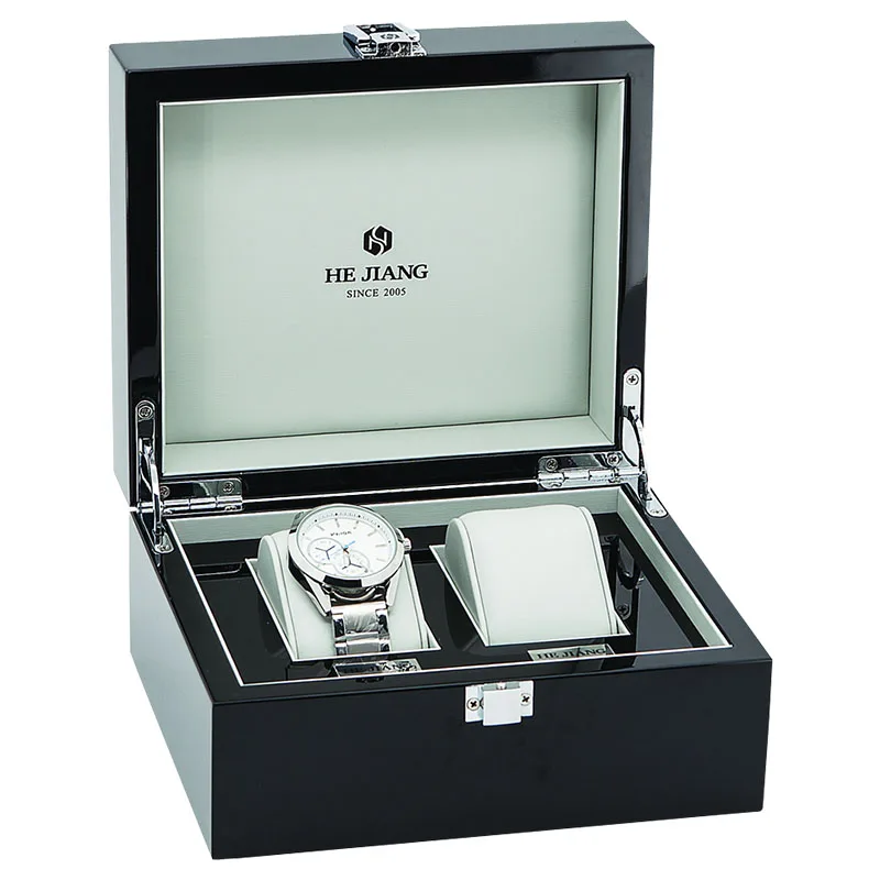 OEM factory Customized  Luxury wooden Watch Box Wholesale Price Of Fashion 1 slot black color Wooden Box for watch
