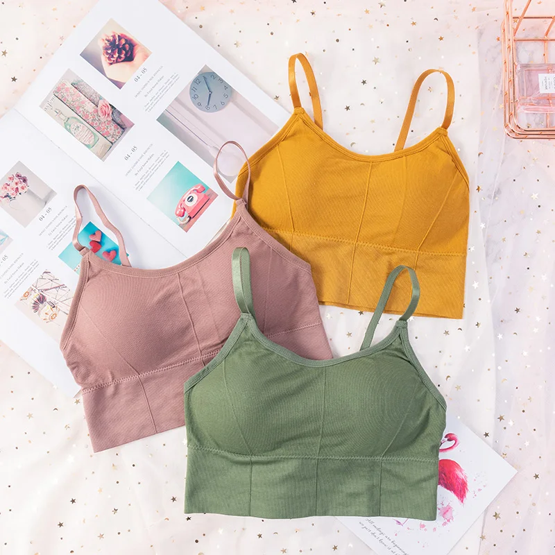 
Autumn 2020 hot-selling new girls underwear seamless thread knitted sports bra without underwire 