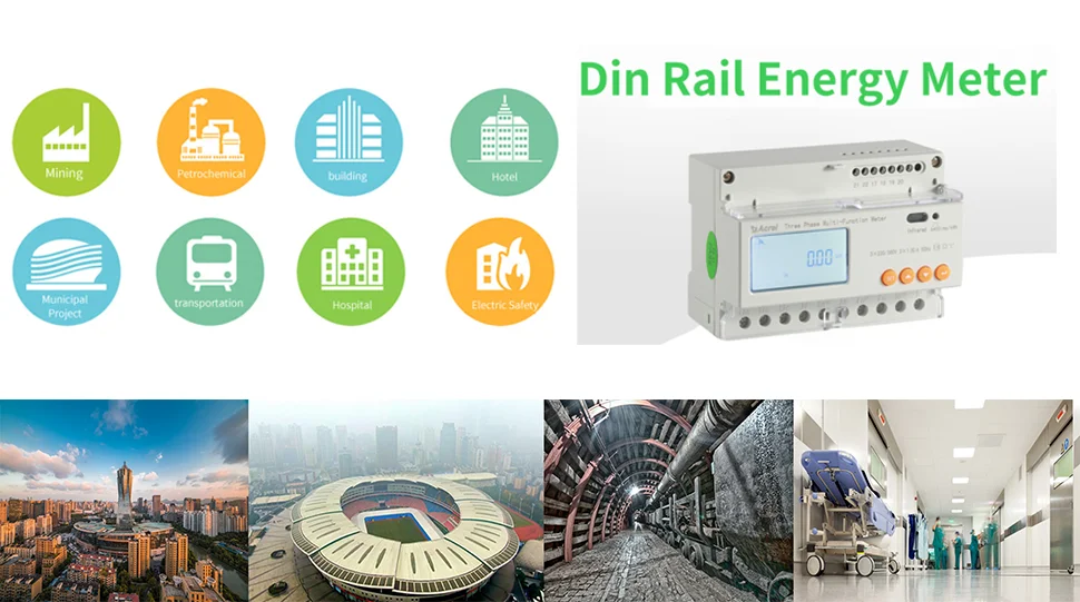 Acrel ADL3000-E/F Multi-tariff 220/380V Three Phase Multifunction Energy Meter Din rail with RS485 Modbus
