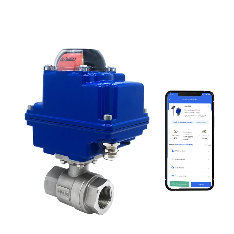 169 433 868 915MHz LoRa frequency Enable Solar powered High Pressure 800lbs-2500lbs Forged 1PC 2PC 3PC Motorized Ball Valve