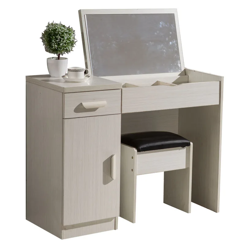 Home Furniture Brown Dresser Set Mirror Make Up Dresser Table