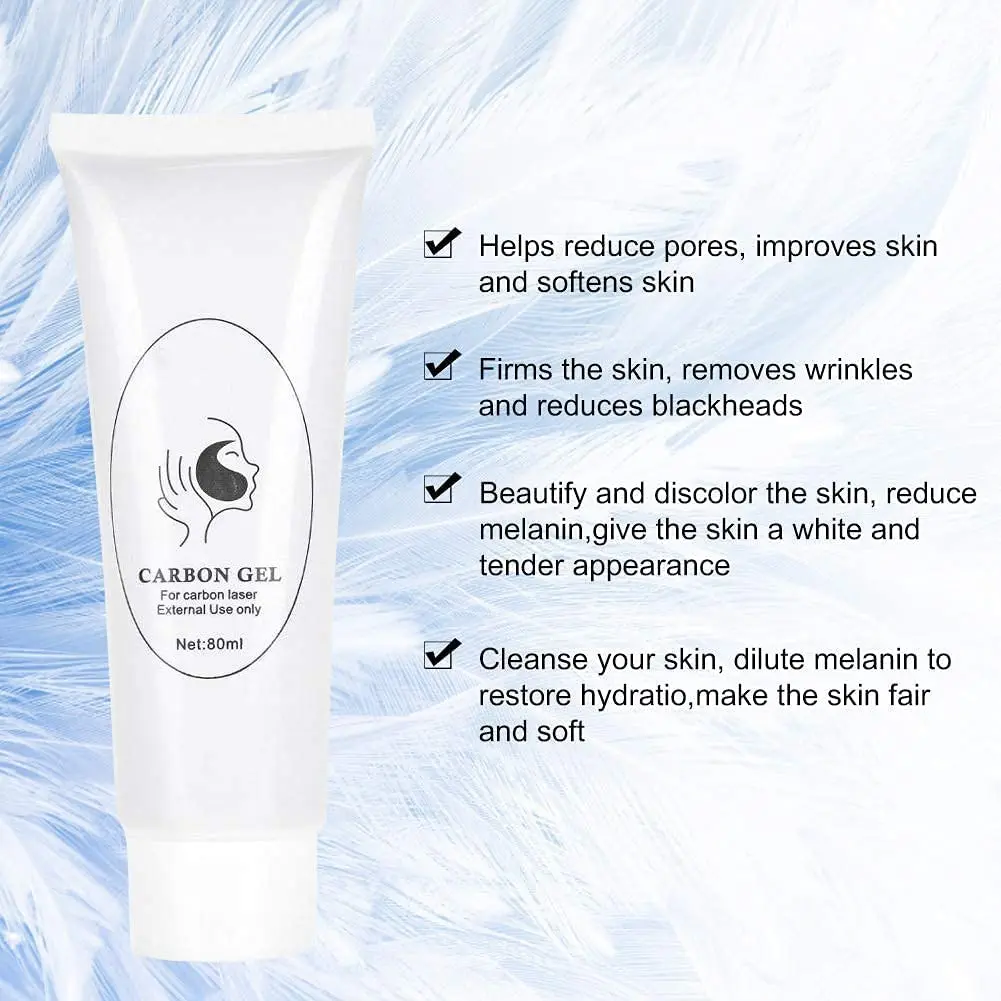 80ml Carbon Creme Gel Peeling Facial Face Cream for Removing Blackheads Skin Deep Cleansing Treatment