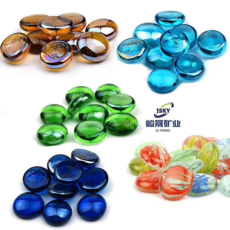 Boutique flat back glass beads decorating flat marble glass beads for swimming pools Low price wholesale