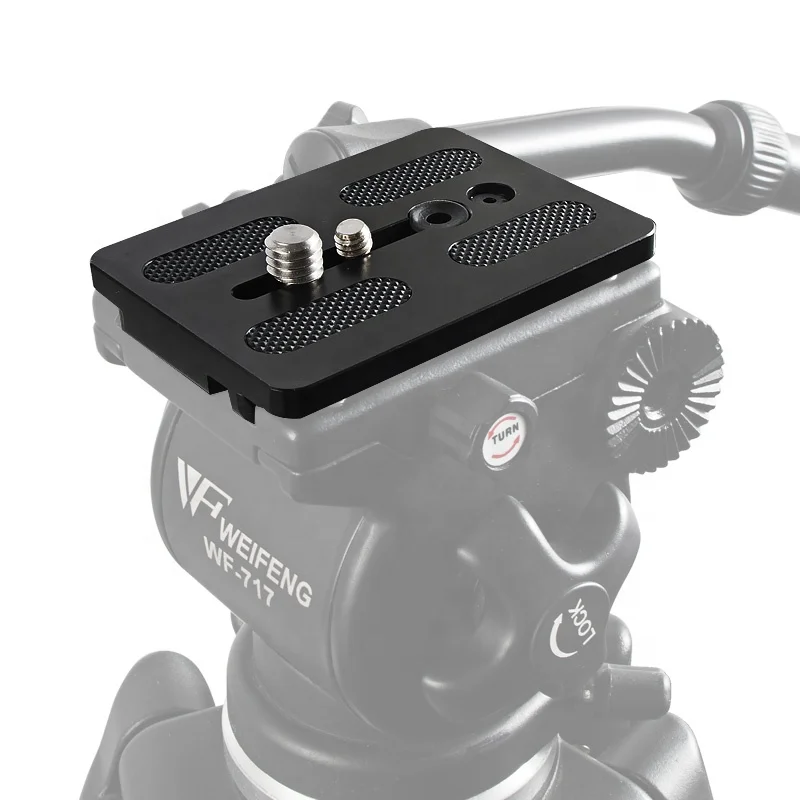 BEXIN tripod camera accessories Aluminum WF 717 Quick Release Board Mount dslr camera Sliding Plate For weifeng Fluid Head