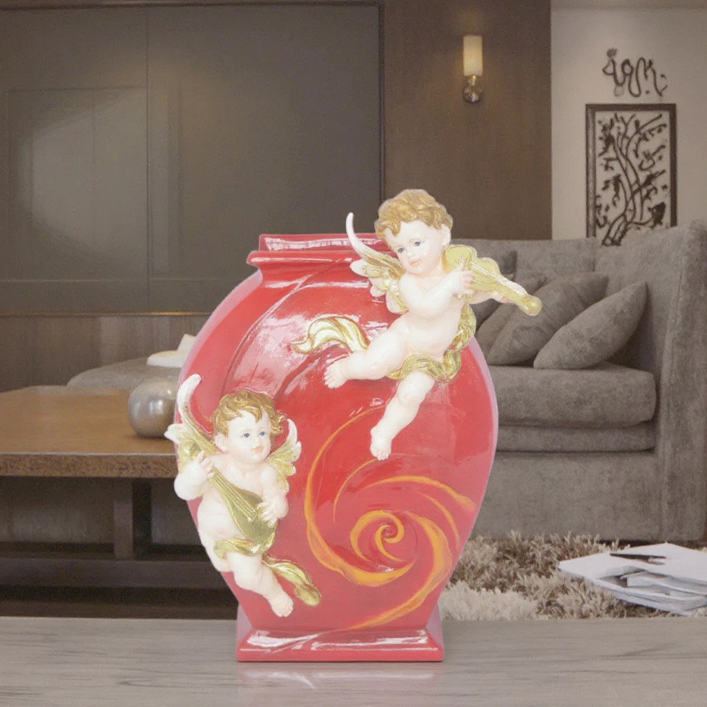 11 дюймов День Святого Валентина подарки из смолы ремесла ваза для цветов Элегантный цветочный дизайн