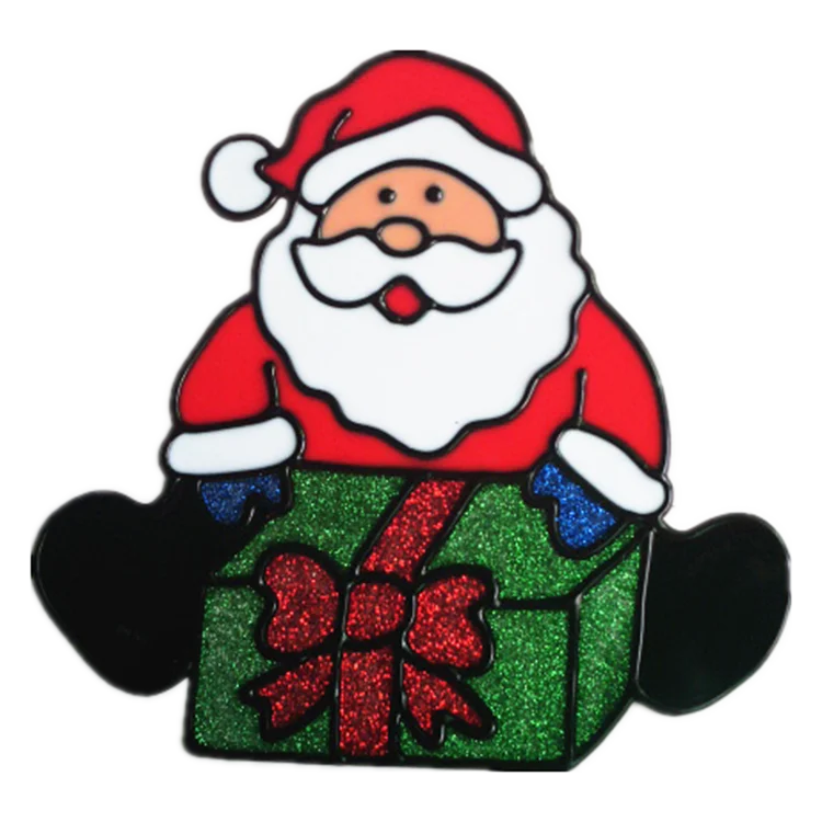 
China Fashion Santa Claus Waterproof Anime Patterns Film Stickers For Glass Windows 