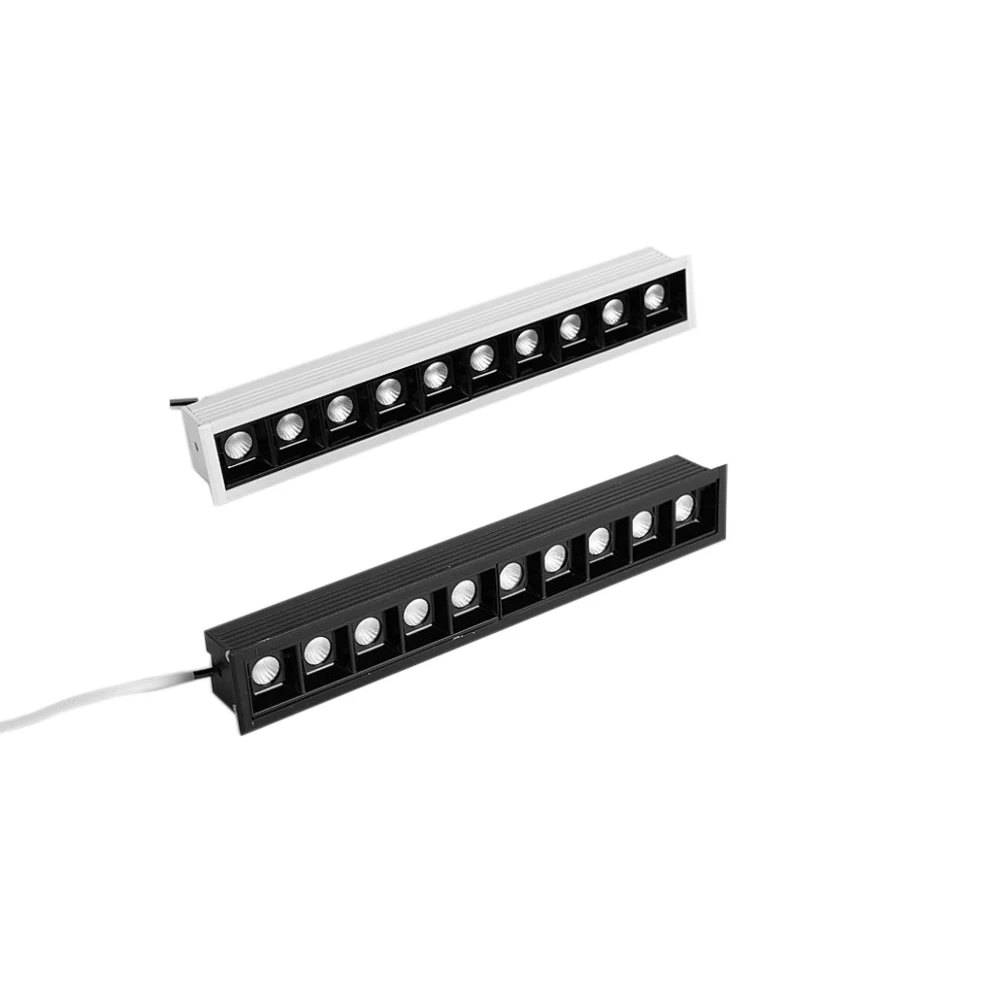 Recessed Frosted Diffuser LED Linear Light 5W 10W 15W 20W 30W 40W 45W LED Matrix Light Matt White and Matt Black