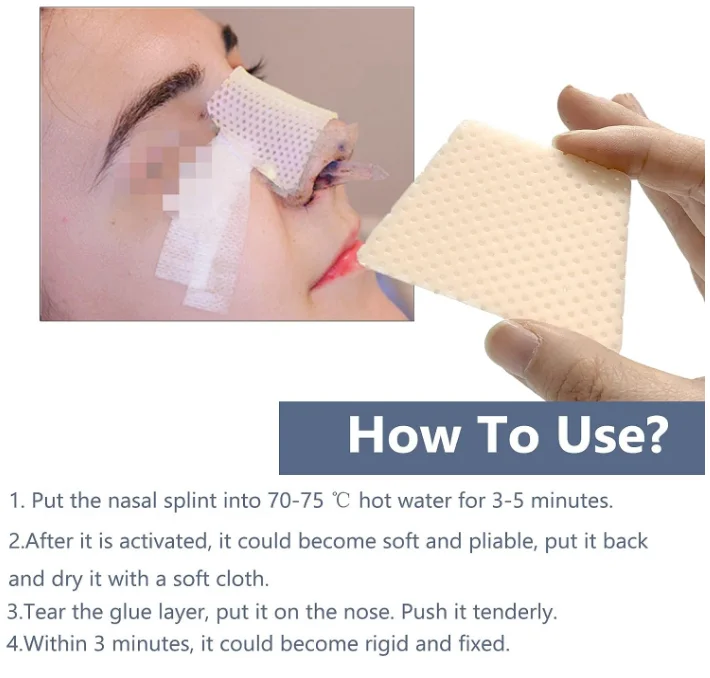 15*15cm Low-Temperature Thermoplastic Sheet Splint Medical Splinting Sheet Moldable Thermoplastic Nasal Splint Material
