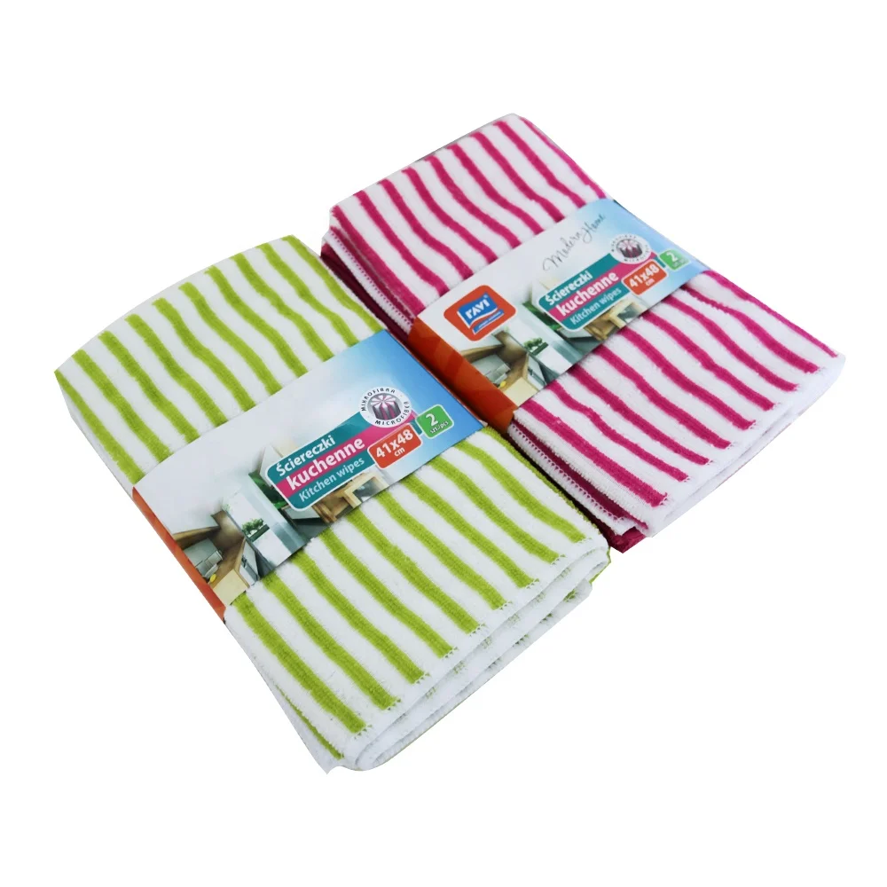 Wholesale customized absorbent microfiber kitchen dish cloth towel set microfiber kitchen cleaning cloth