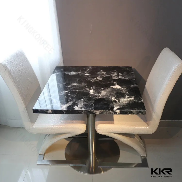 KKR Customized Solid Surface Stone Philippine Dining Coffee Table Set, Restaurant Hot Pot Table