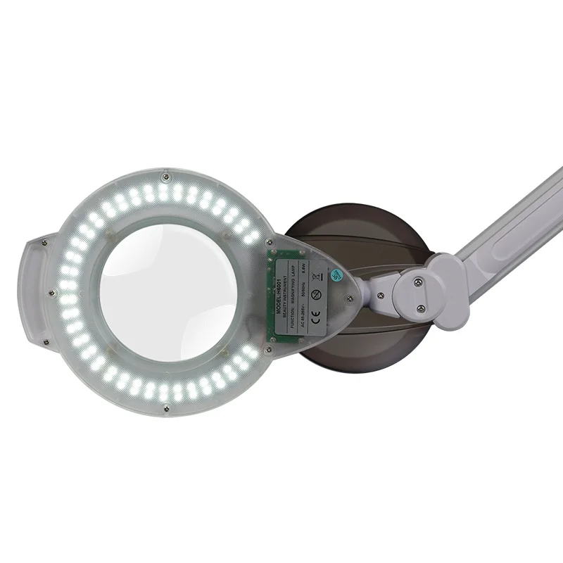 Desktop Led Magnifying Lamp for Trolley with 3 Time Diopre Available Resin Lens with 8x Small Lens Professional Manufacturer