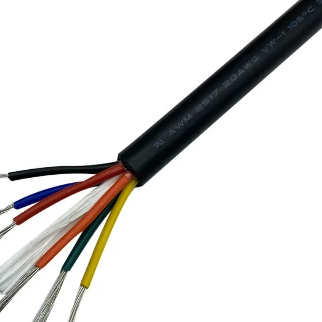 Oil Resistant UL2517 22awg  more cores shield  tinned copper electronic wire     red/blue/black/yellow/pink/white/brown